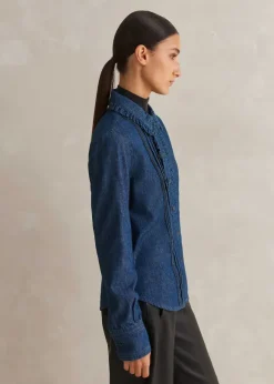 Denim Frill Shirt