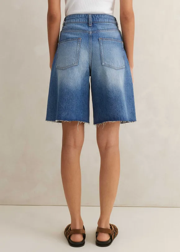 Denim High-Rise Bermuda Short