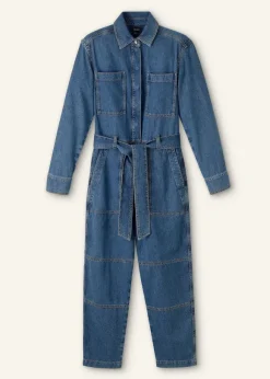 Denim Jumpsuit + Belt