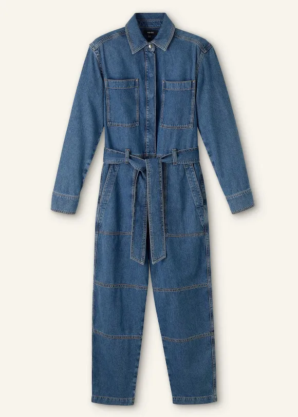 Denim Jumpsuit + Belt