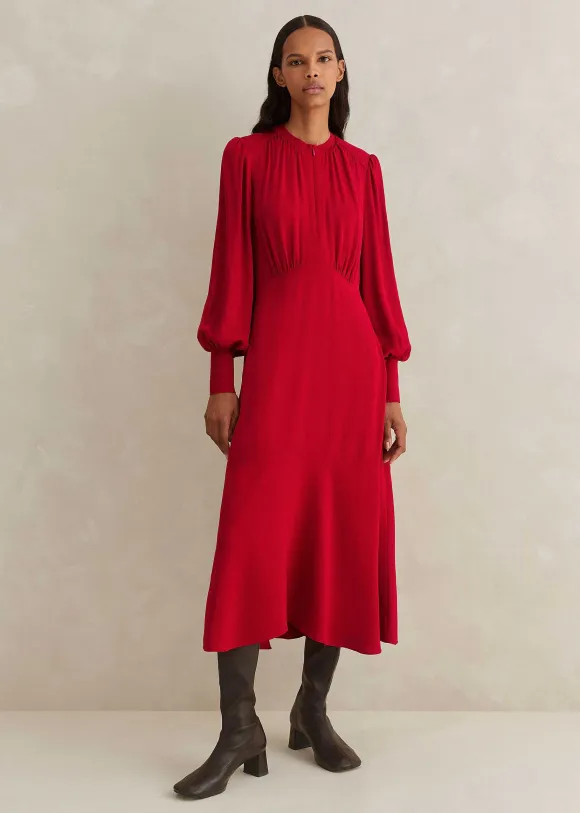 Elegant Panelled Midi Dress