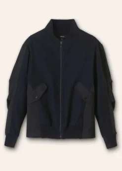 Flannel Mix Deconstructed Bomber Jacket
