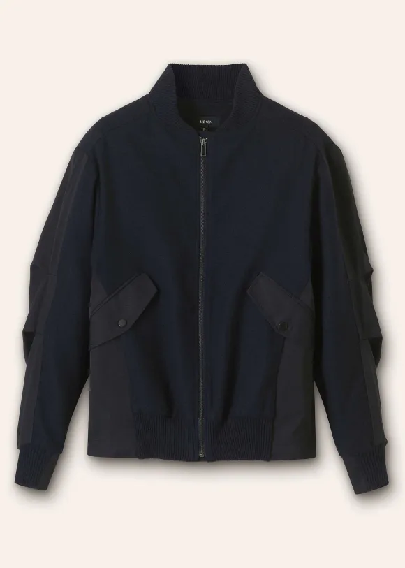 Flannel Mix Deconstructed Bomber Jacket