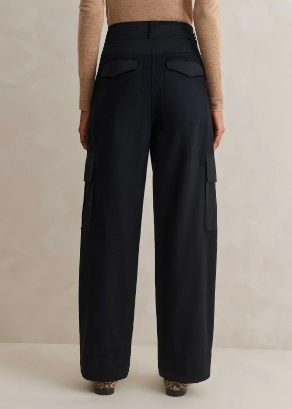 Flannel Mix Tapered Cargo Trouser