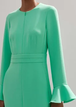 Fluid Crepe Elegant Midi Dress