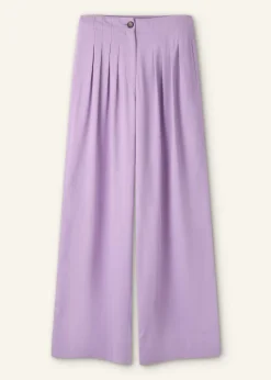 Fluid Micro Pleat Wide-Leg Trouser