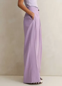 Fluid Micro Pleat Wide-Leg Trouser