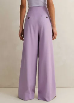 Fluid Micro Pleat Wide-Leg Trouser