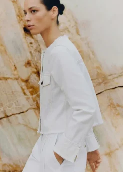 Frayed Edge Denim Crop Jacket + Trouser Co-Ord