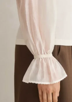 Frill Neck Scallop Detail Layering Blouse