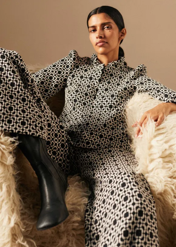 Graphic Jacquard Travel Tailoring Co-Ord