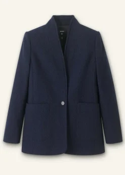 Herringbone Deconstructed Cardigan Blazer