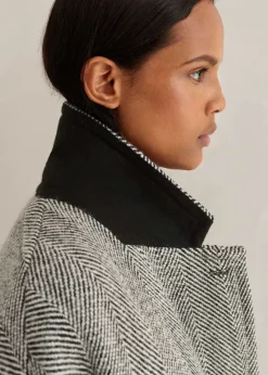 Herringbone Town-To-Country Coat