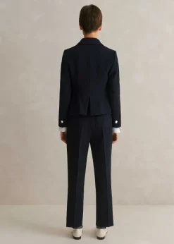 High Waisted Slim Cropped Trouser Suit