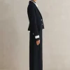 High Waisted Wide Leg Cropped Trouser Suit