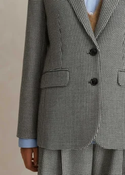 Houndstooth Pleated Man Pant Suit