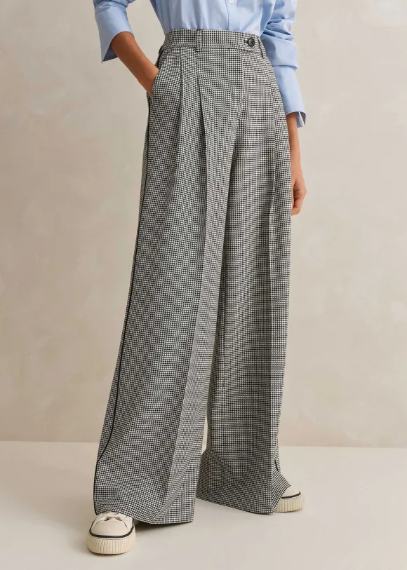 Houndstooth Pleated Man Pant