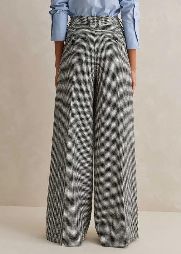 Houndstooth Pleated Man Pant