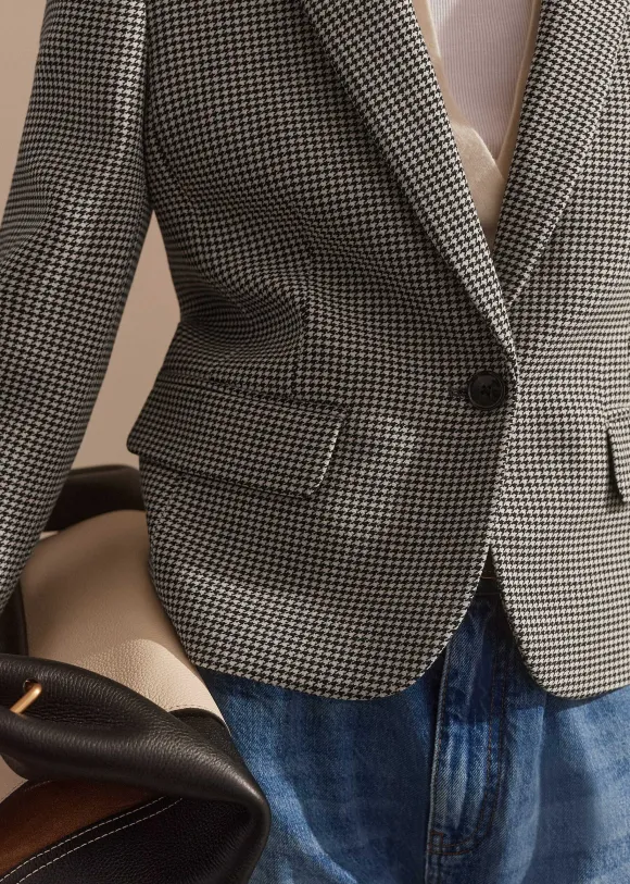 Houndstooth Short Jacket