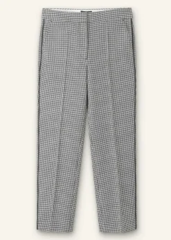 Houndstooth Slim Crop Trouser