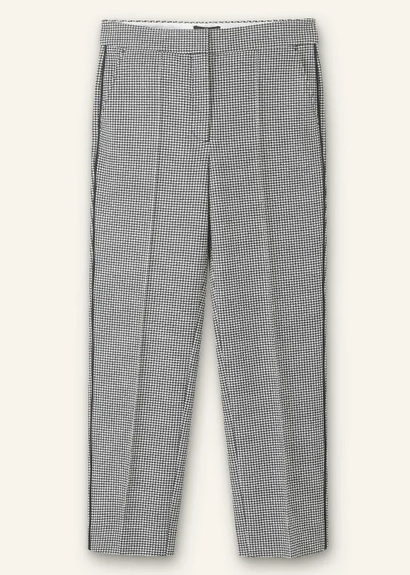 Houndstooth Slim Crop Trouser