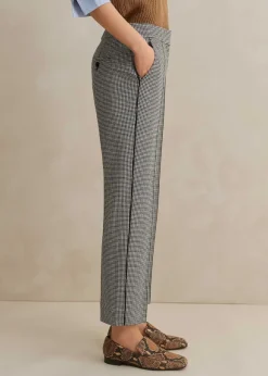 Houndstooth Slim Crop Trouser