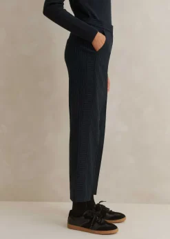 Italian Pinstripe Slim Crop Trouser