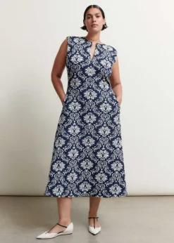 Jacquard Jersey Midi Dress