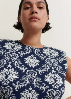 Jacquard Jersey Midi Dress