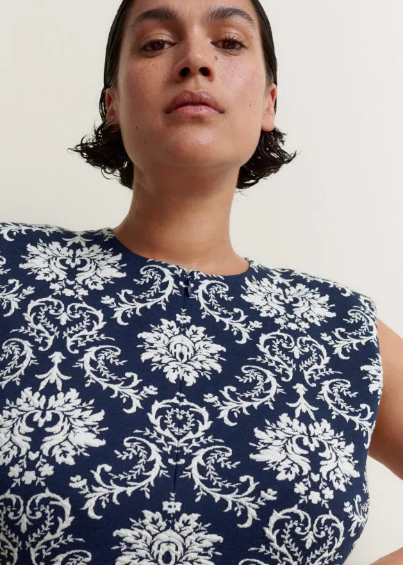 Jacquard Jersey Midi Dress
