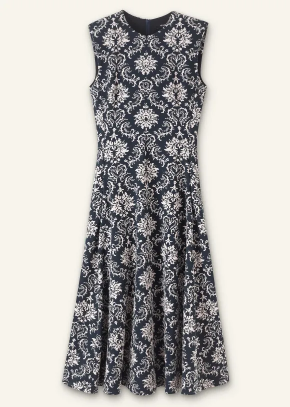 Jacquard Jersey Midi Dress