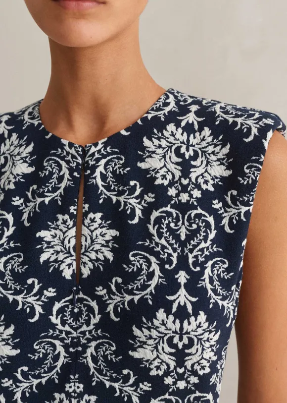 Jacquard Jersey Midi Dress