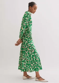 Lantana Flower Print Midi Dress