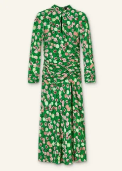 Lantana Flower Print Midi Dress