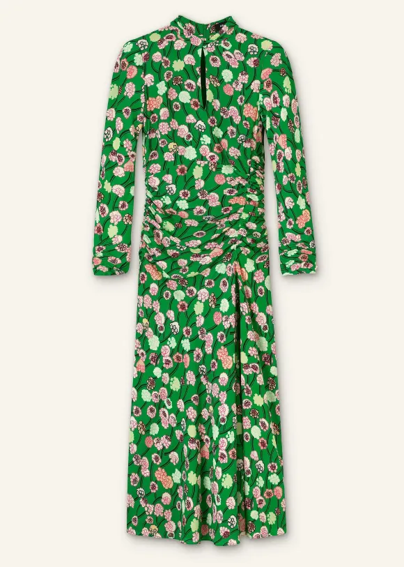 Lantana Flower Print Midi Dress