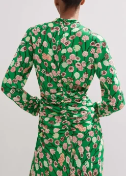 Lantana Flower Print Midi Dress