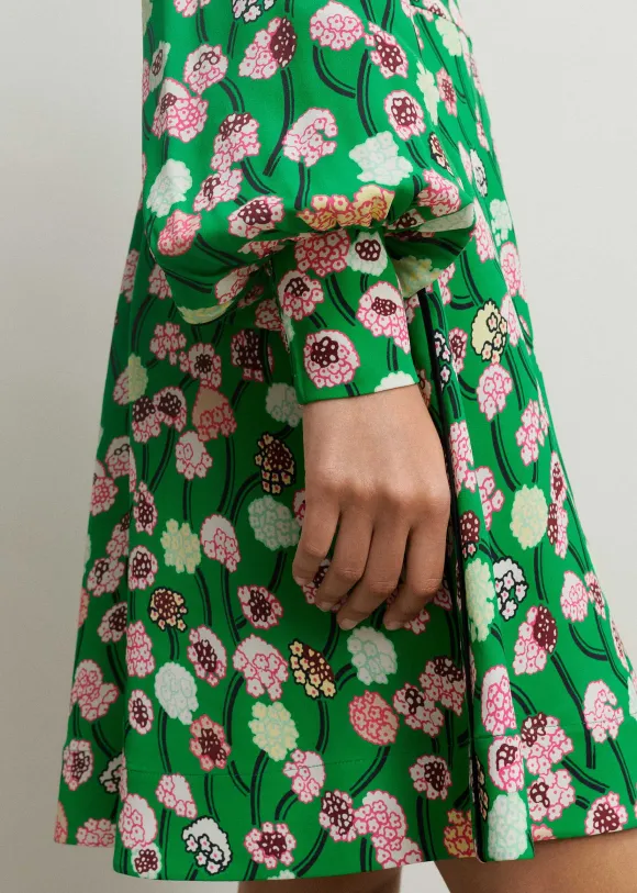Lantana Flower Print Short Boho Dress