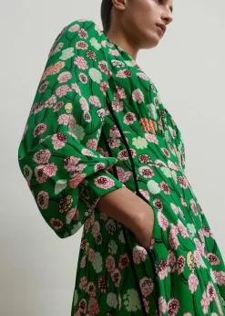 Lantana Flower Print Short Boho Dress