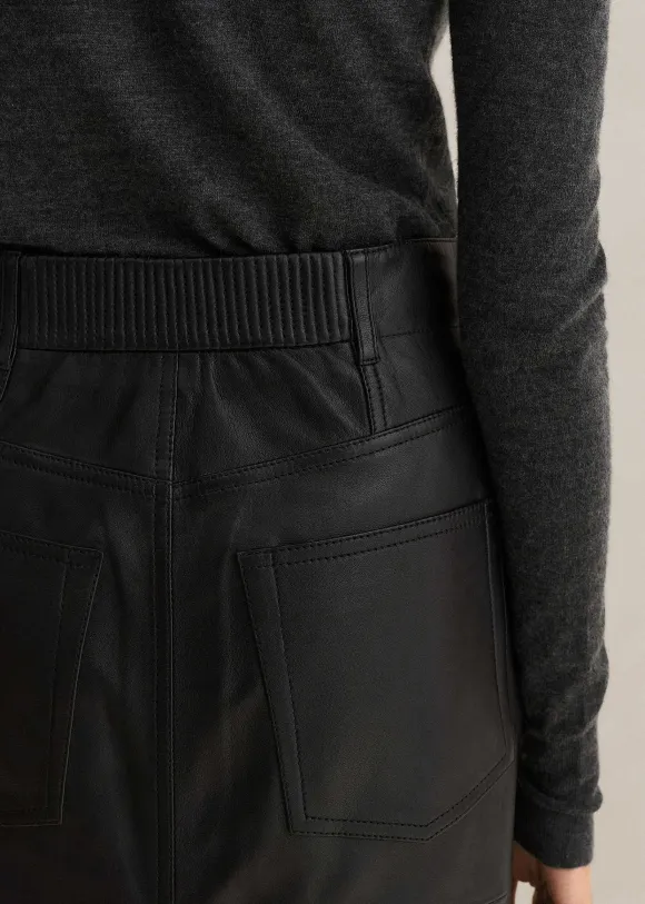 Leather Midi Skirt