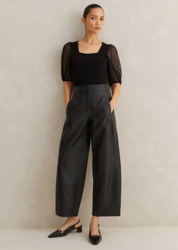 Leather Tapered Trouser