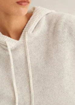 Luxe Cashmere Curved Hem Hoody