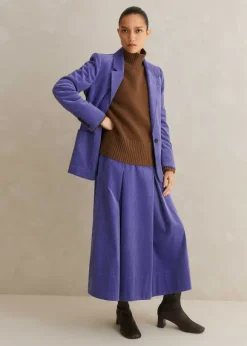 Luxe Cord A-Line Midi Skirt