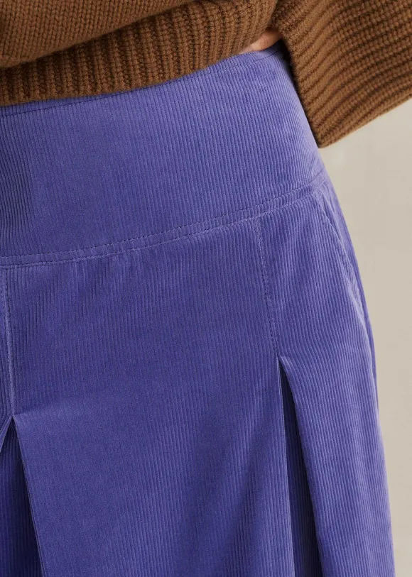 Luxe Cord A-Line Midi Skirt