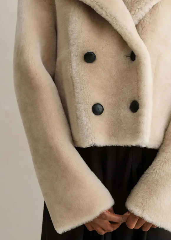 Luxe Short Shearling Coat