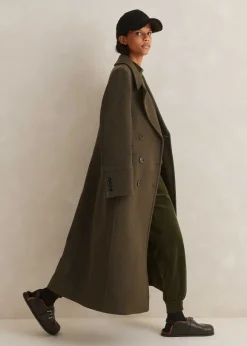 Melange Wool Longline Coat