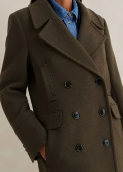 Melange Wool Longline Coat