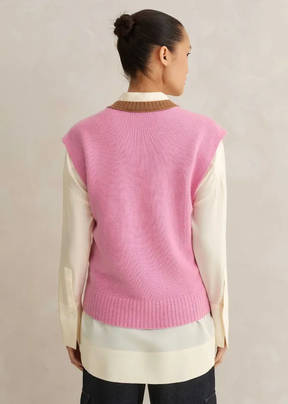 Merino Cashmere Colour Block Vest