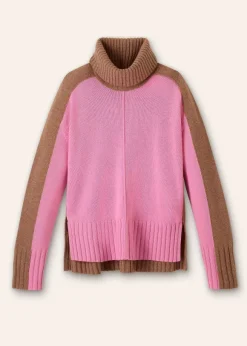 Merino Cashmere Colour Block Jumper + Snood