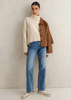 Merino Cashmere Curved Hem Jumper + Snood