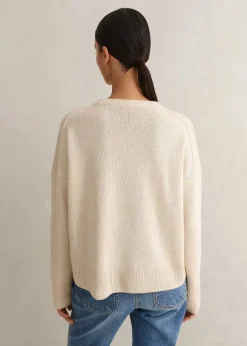 Merino Cashmere Curved Hem Jumper + Snood